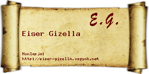 Eiser Gizella névjegykártya
